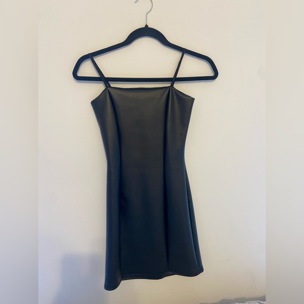 Leather Black Mini Dress
